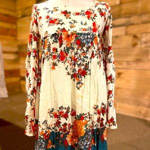 Free people flowered babydoll dress